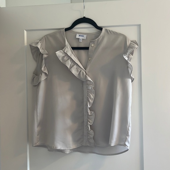 Silver Koch Ruffle Top - Picture 2 of 4